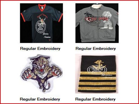 งานปักบนชิ้นการ์เม้นท์