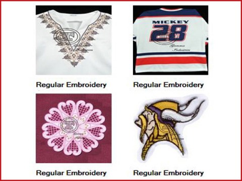 งานปักบนชิ้นเสื้อ